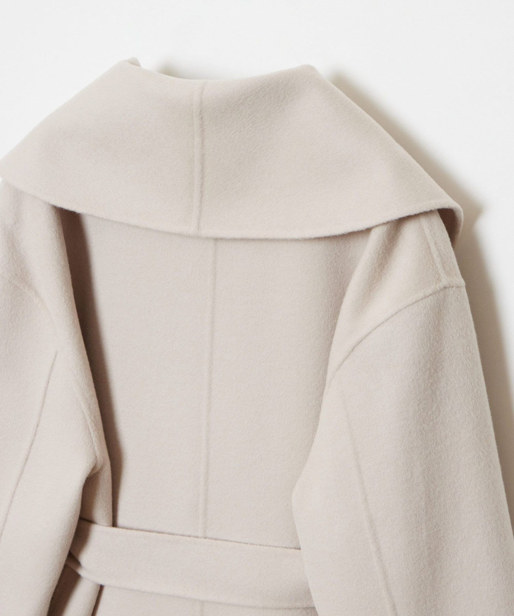 allureville カシミヤ混リバービックショールコート ベージュ (11)