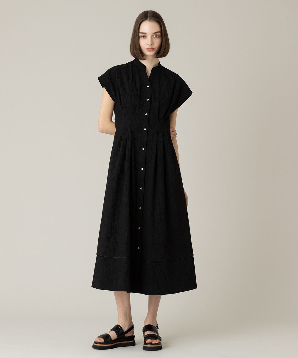 LOULOU WILLOUGHBY 【LOULOU WILLOUGHBY】リップルタックワンピース ブラック (95)