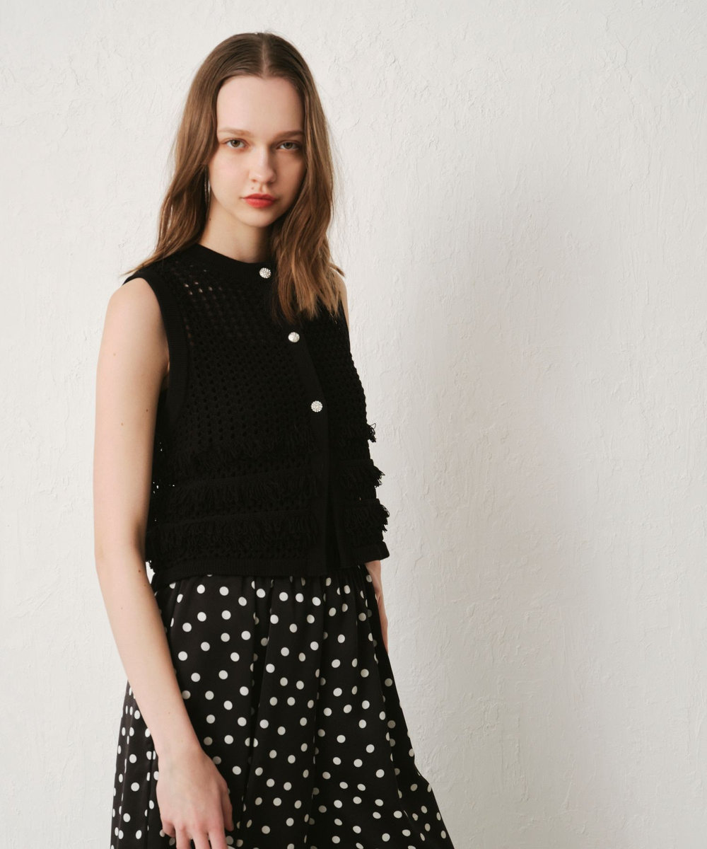 LOULOU WILLOUGHBY】フリンジクロッシェジレ|allureville OFFICIAL