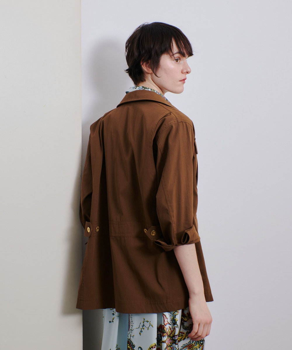 allureville シャンブレーミリタリーブルゾン ブラウン (81)