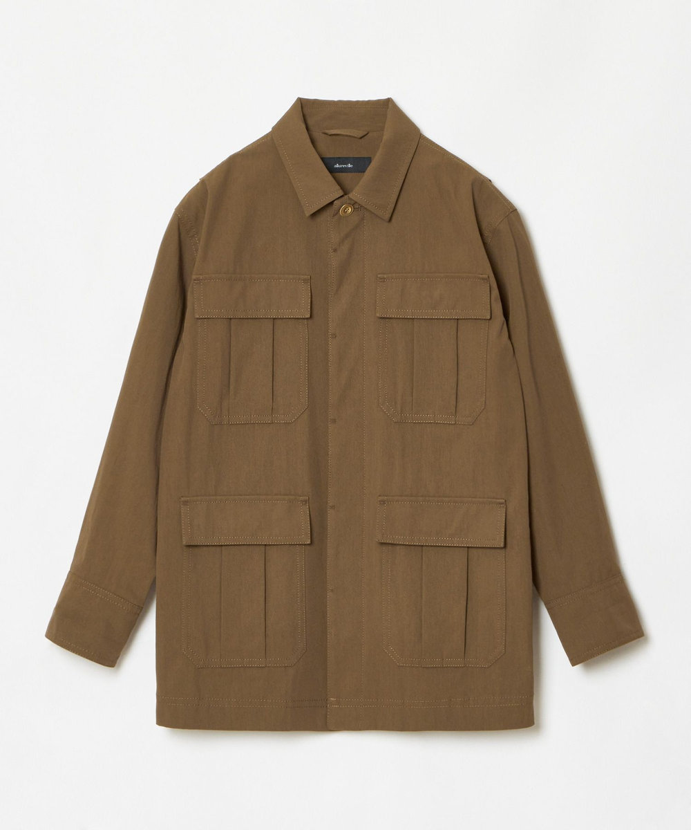 allureville シャンブレーミリタリーブルゾン ブラウン (81)