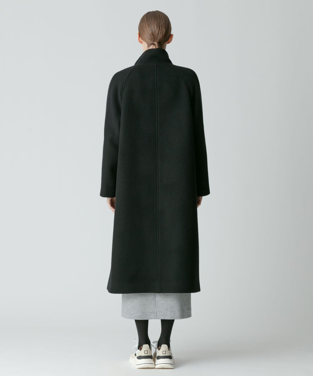 allureville ビーバースタンドカラーコート ブラック (95)