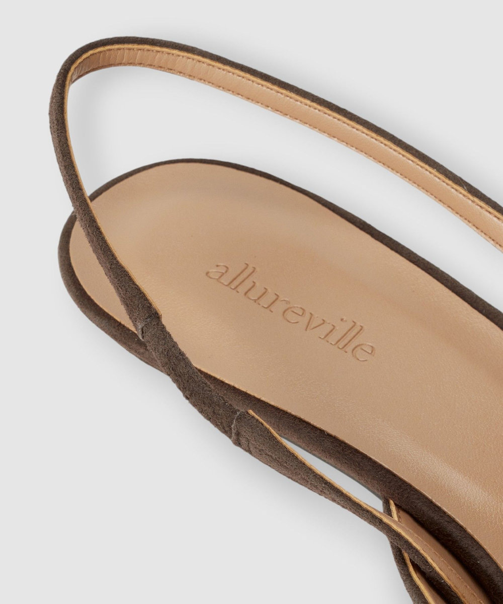 allureville スリングバックパンプス ダークブラウン (82)
