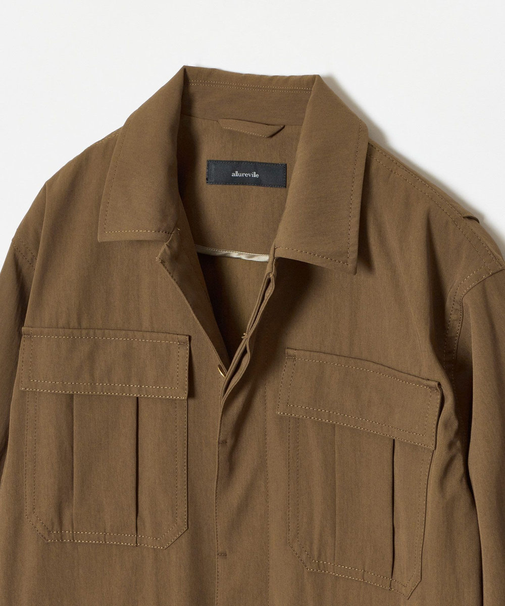 allureville シャンブレーミリタリーブルゾン ブラウン (81)
