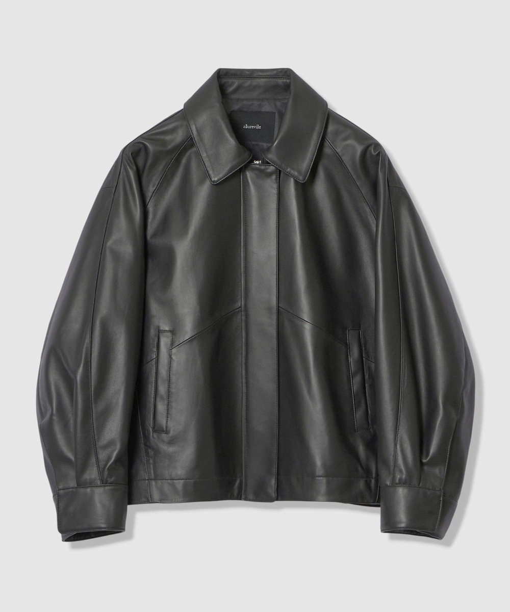 allureville レザーブルゾン ブラック (95)