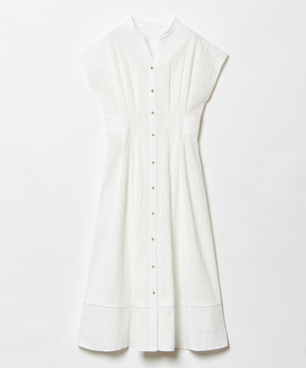 LOULOU WILLOUGHBY 【LOULOU WILLOUGHBY】リップルタックワンピース ホワイト (01)