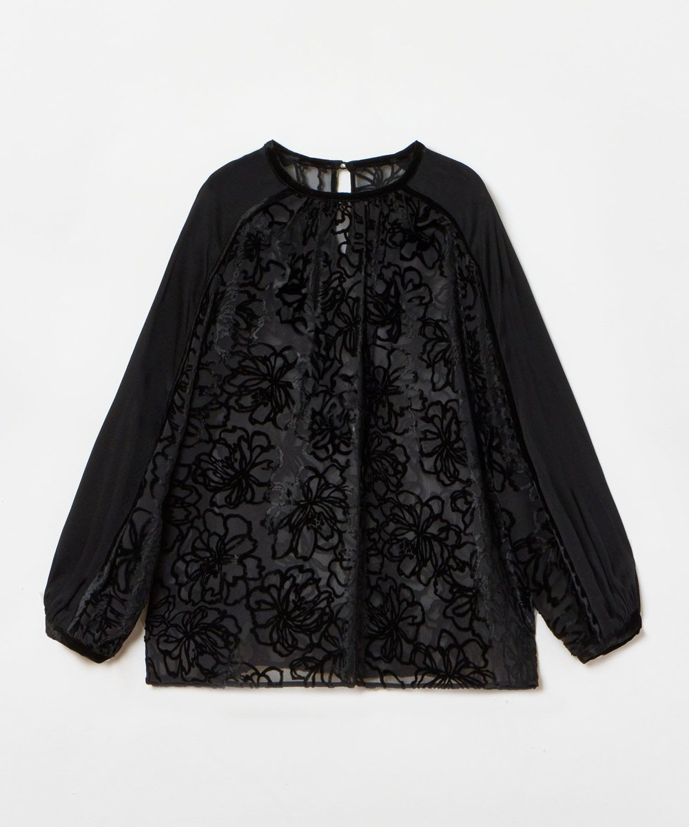 LOULOU WILLOUGHBY 【LOULOU WILLOUGHBY】オパールフラワーブラウス ブラック (95)