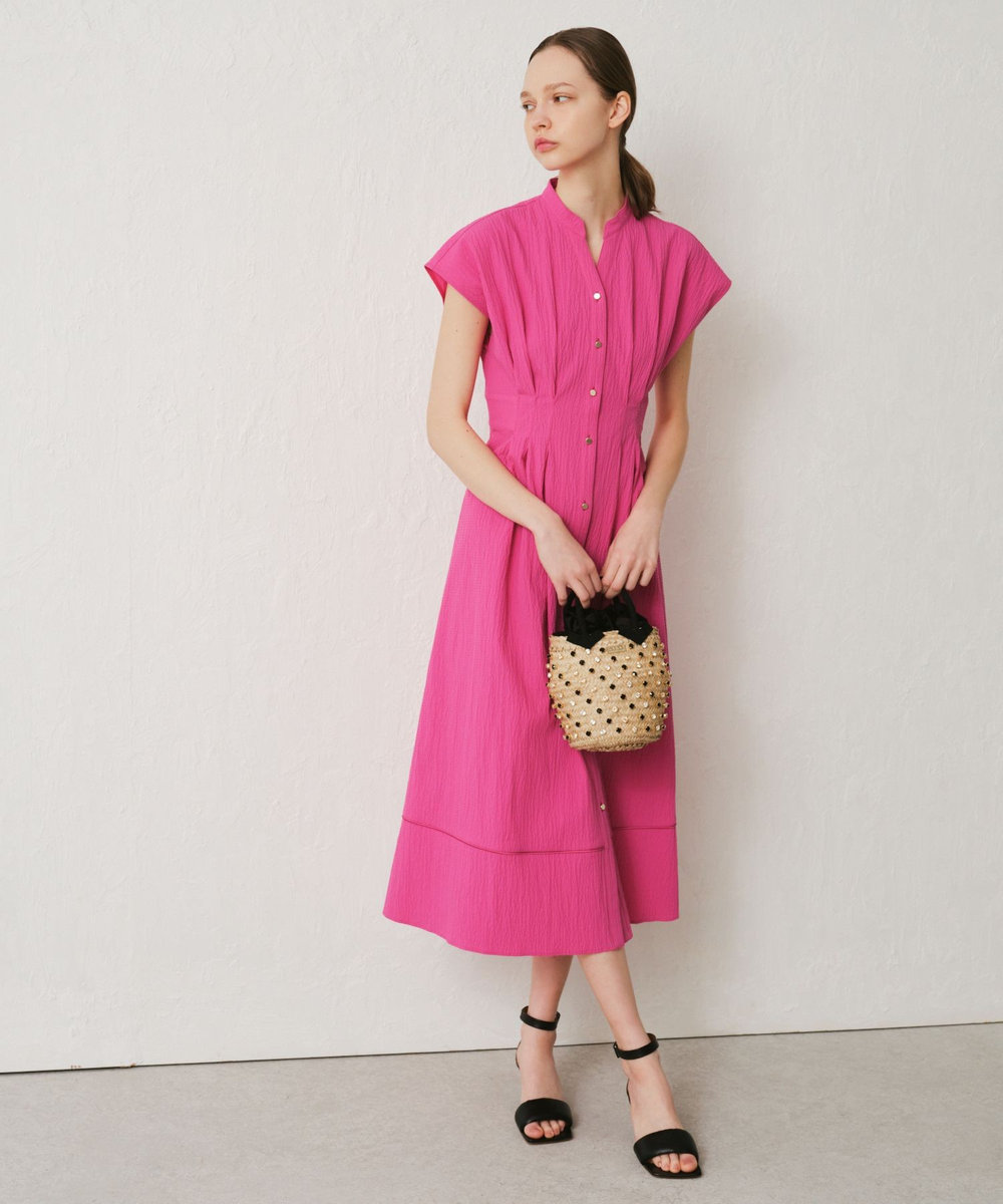 LOULOU WILLOUGHBY 【LOULOU WILLOUGHBY】リップルタックワンピース ピンク (41)