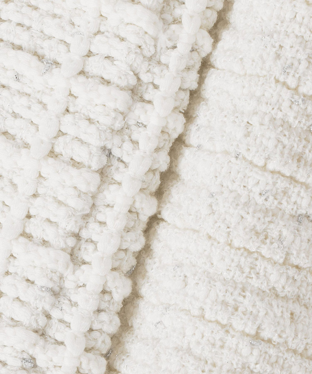 allureville リバーシブルツィードカーディガン アイボリー (04)