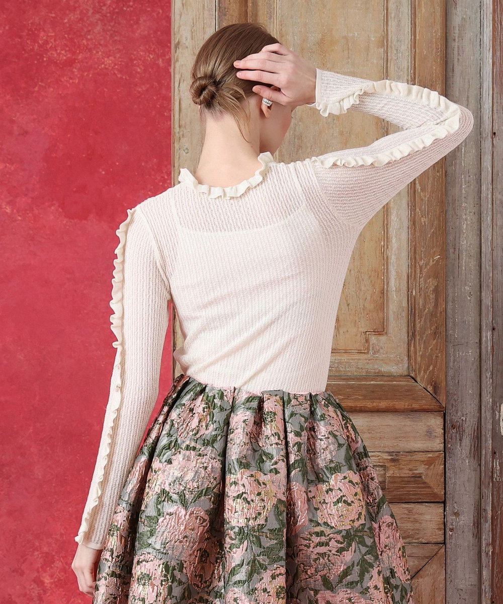 LOULOU WILLOUGHBY レーシィーニットインナー ホワイト (01)
