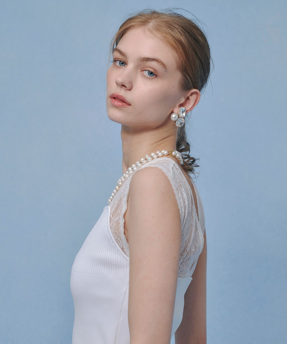 LOULOU WILLOUGHBY 【LOULOU WILLOUGHBY】レーシィビスチェプルオーバー オフホワイト (02)