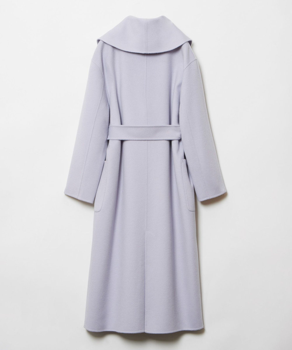 allureville カシミヤ混リバービックショールコート ラベンダー (53)