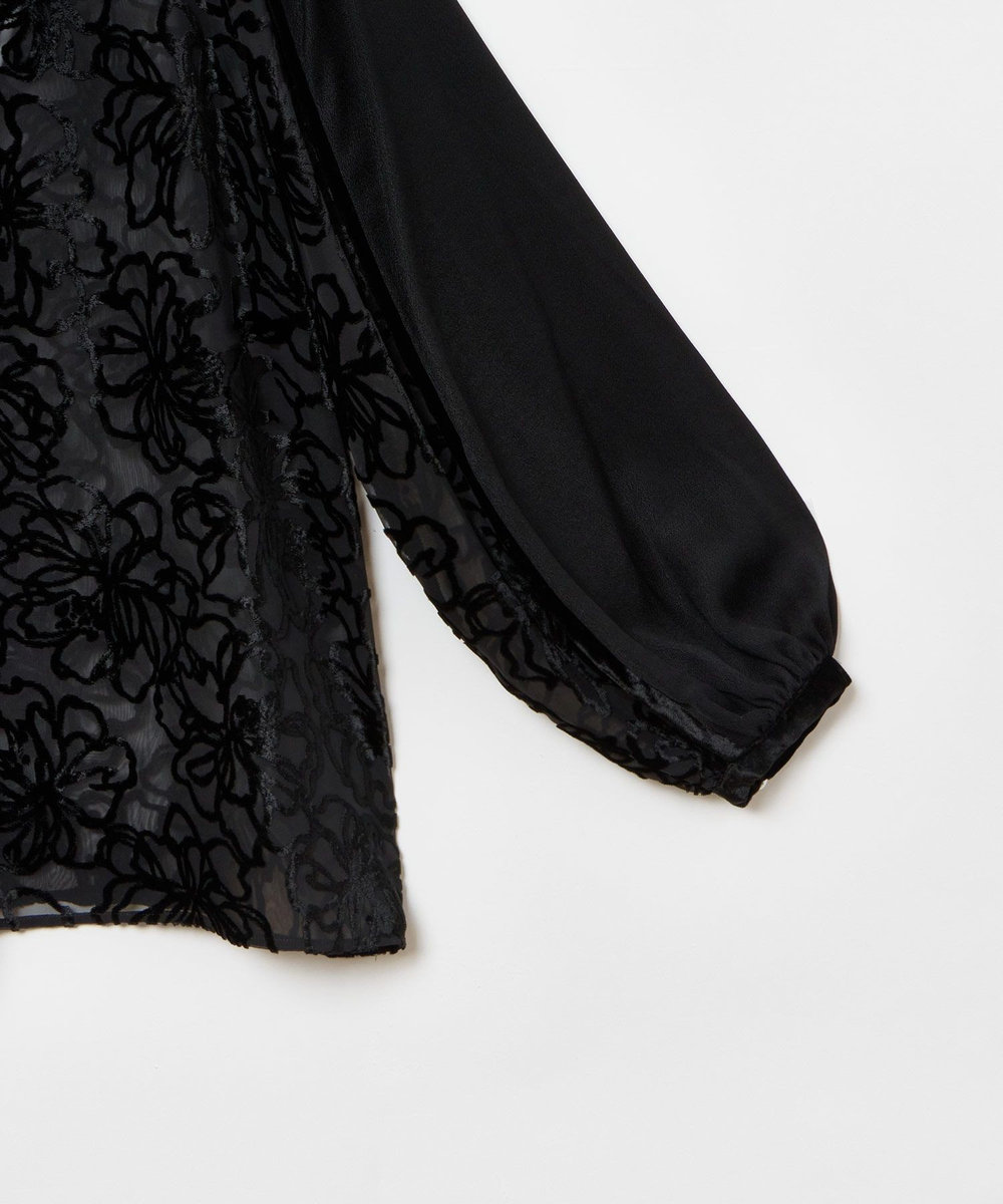 LOULOU WILLOUGHBY 【LOULOU WILLOUGHBY】オパールフラワーブラウス ブラック (95)