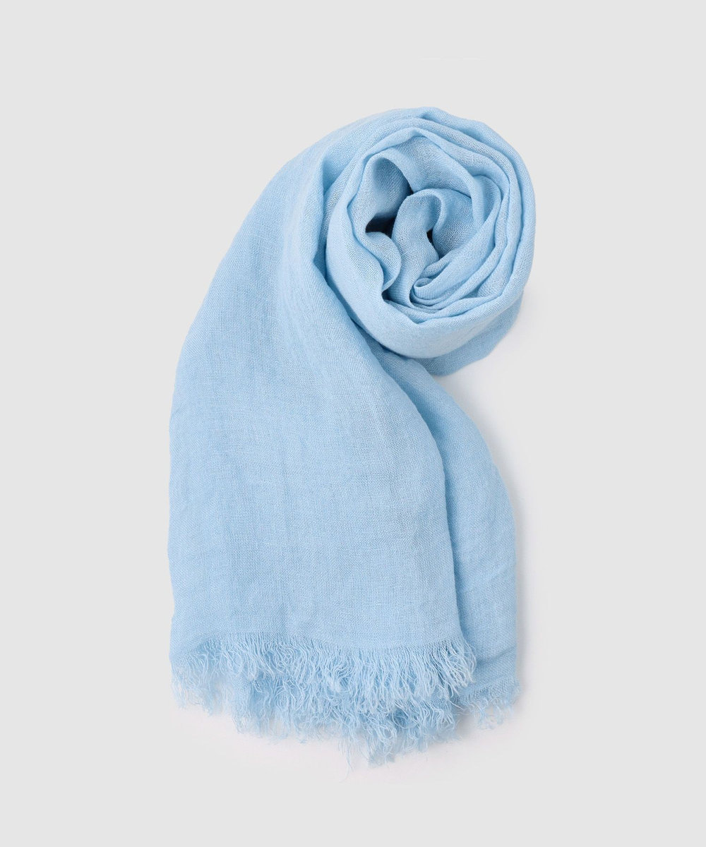 buying 【A SAUCE MELER(アソースメレ)】フランダースリネンガーゼストール サックス (63)