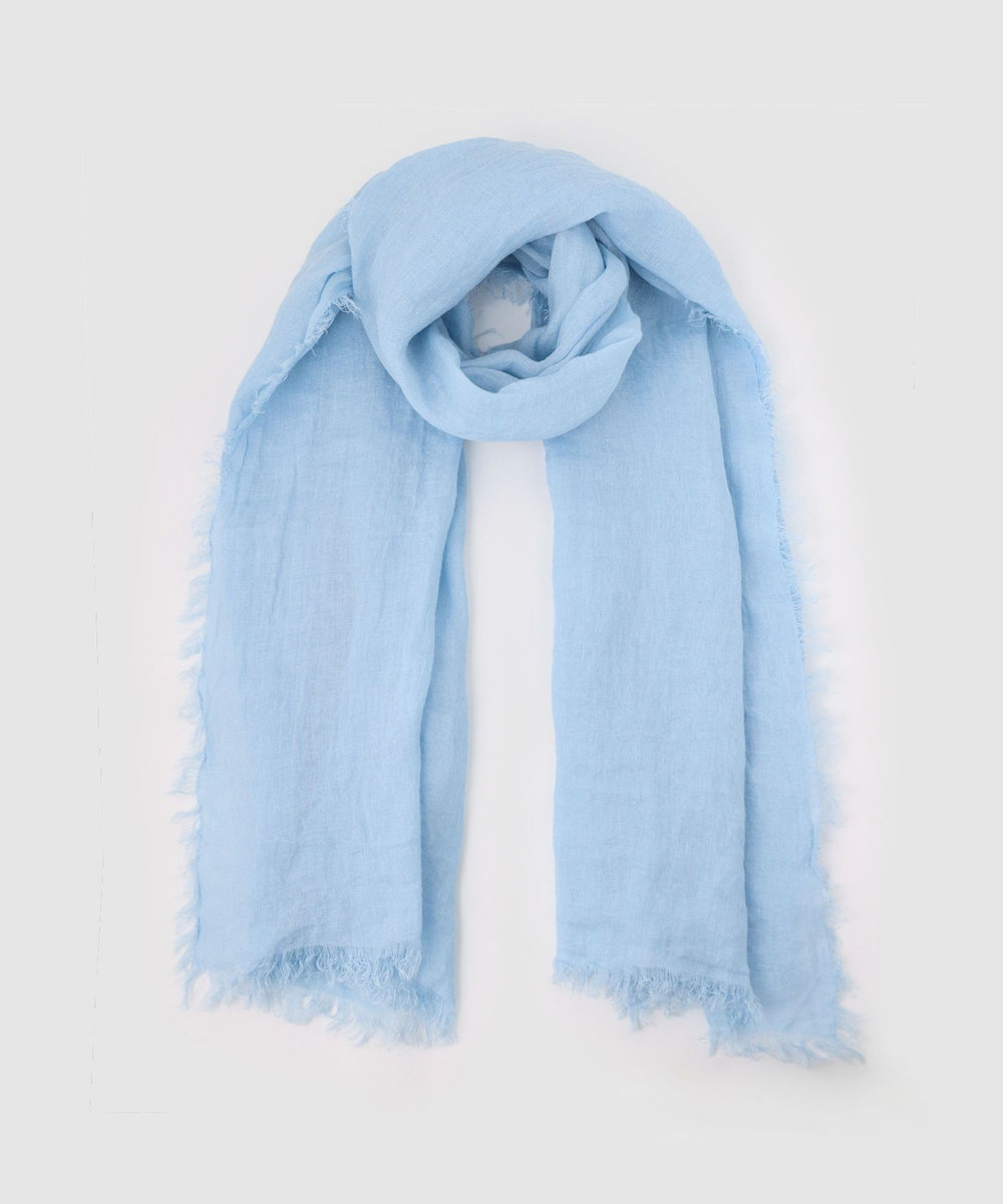 buying 【A SAUCE MELER(アソースメレ)】フランダースリネンガーゼストール サックス (63)