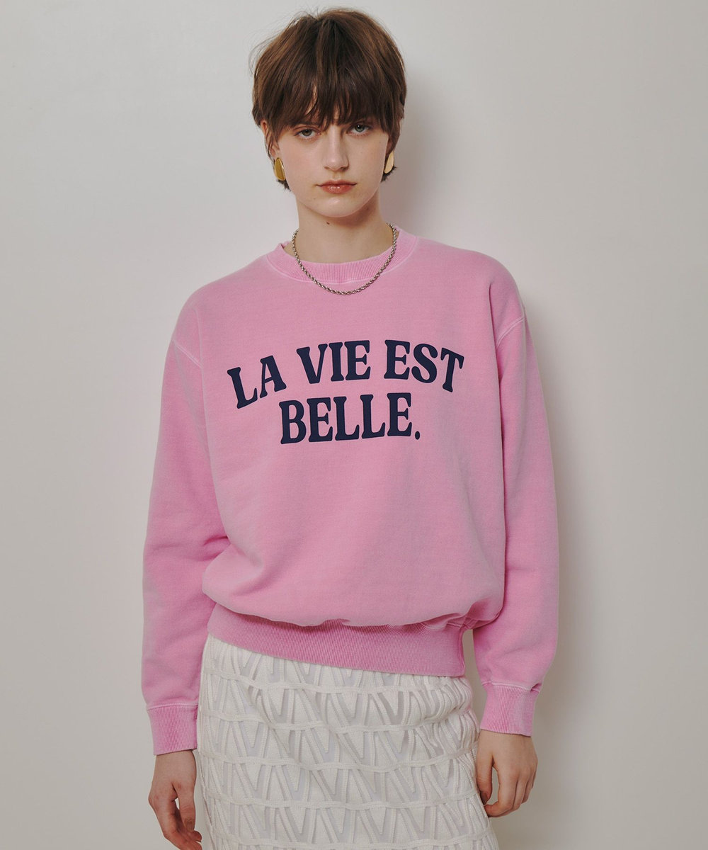 allureville ピグメントダイロゴスウェット ピンク (41)