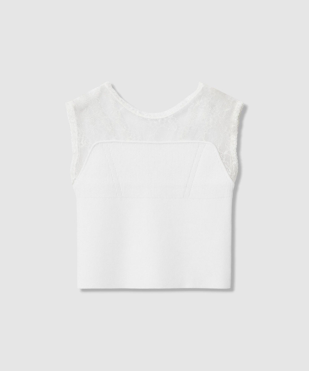 LOULOU WILLOUGHBY 【LOULOU WILLOUGHBY】レーシィビスチェプルオーバー オフホワイト (02)