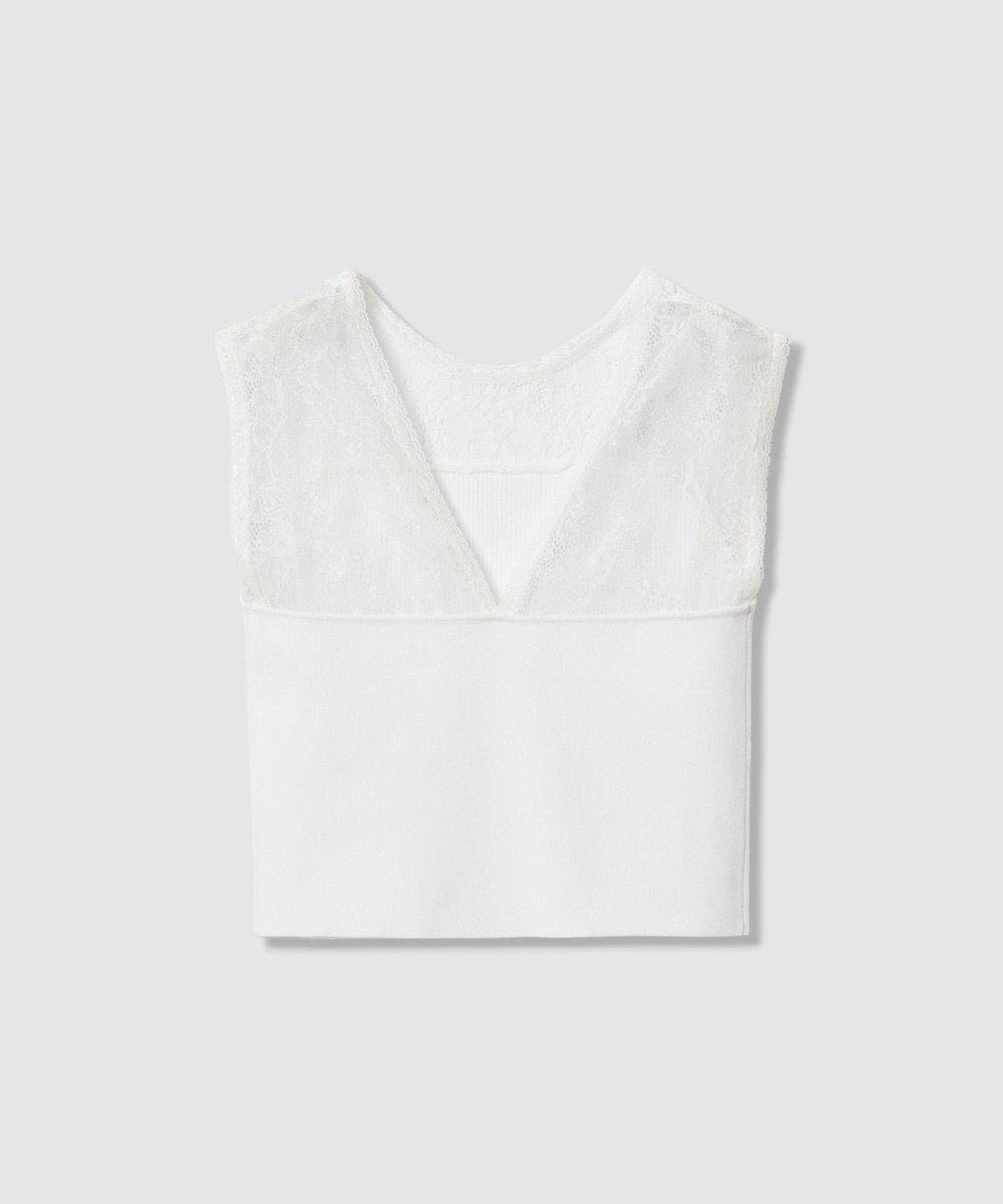 LOULOU WILLOUGHBY 【LOULOU WILLOUGHBY】レーシィビスチェプルオーバー オフホワイト (02)