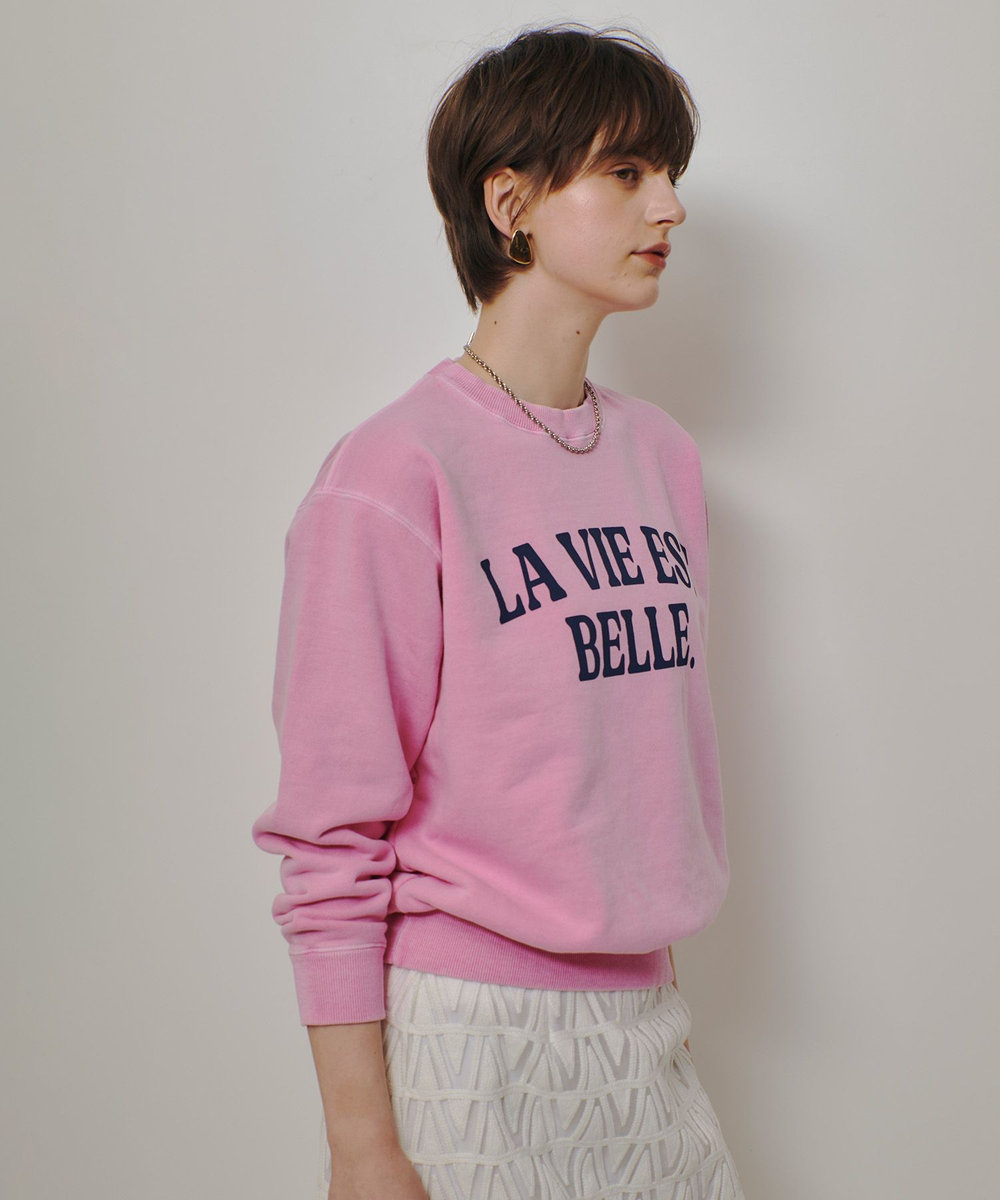 allureville ピグメントダイロゴスウェット ピンク (41)