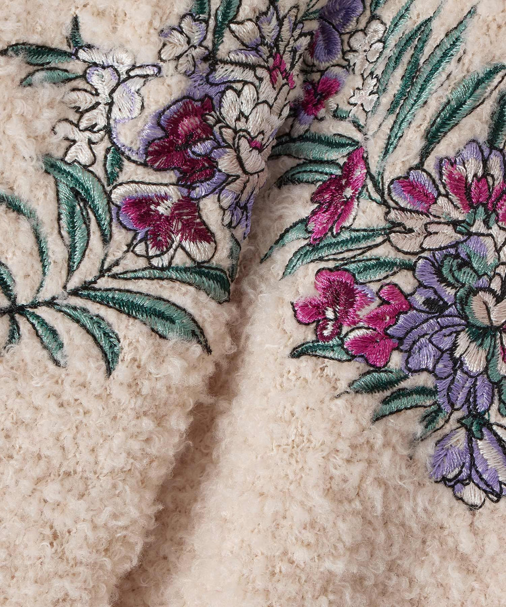 LOULOU WILLOUGHBY 【LOULOU WILLOUGHBY】フラワーズエンブロイダリーカーディガン ライトピンク (42)