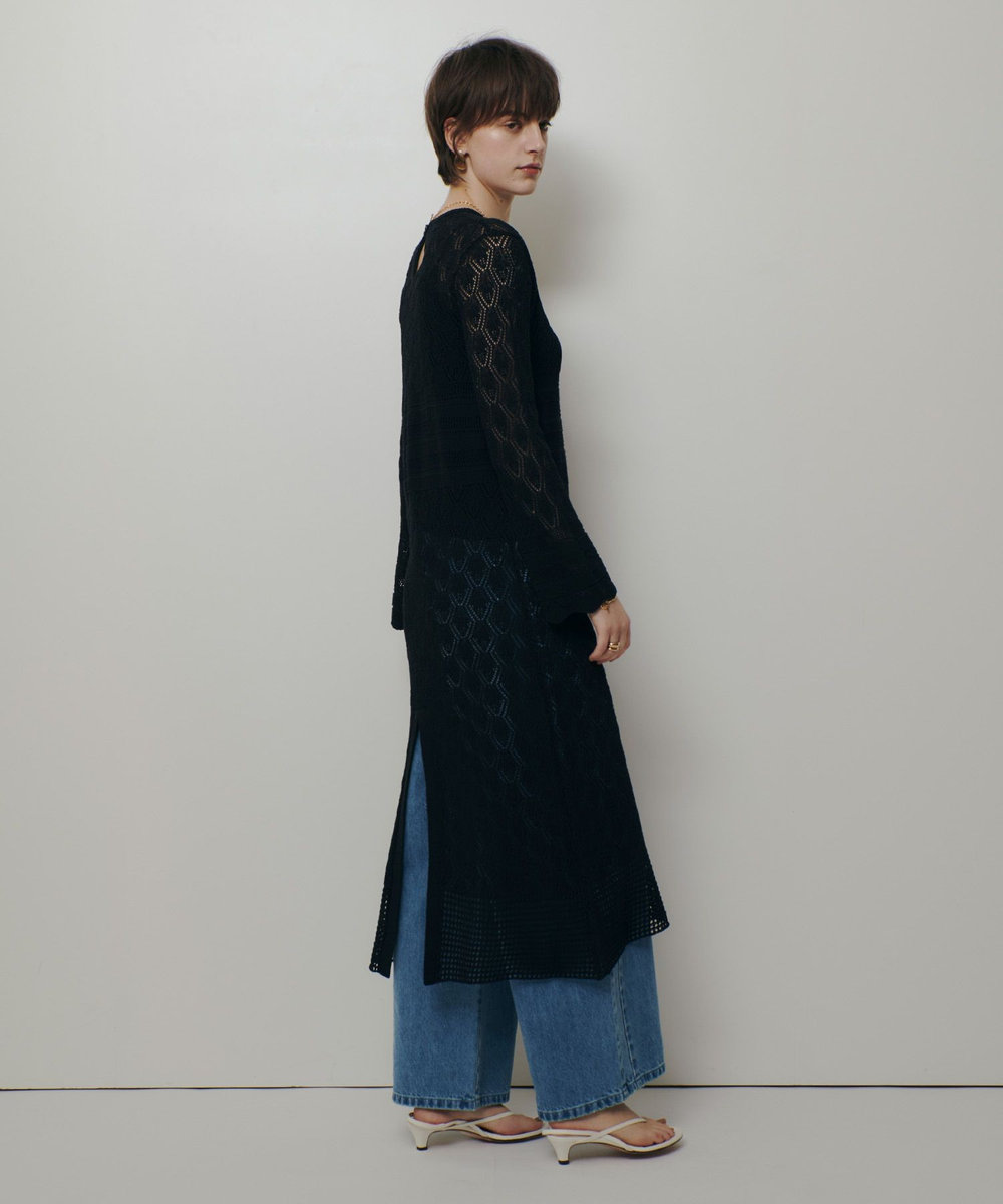 allureville レースニットワンピース ブラック (95)