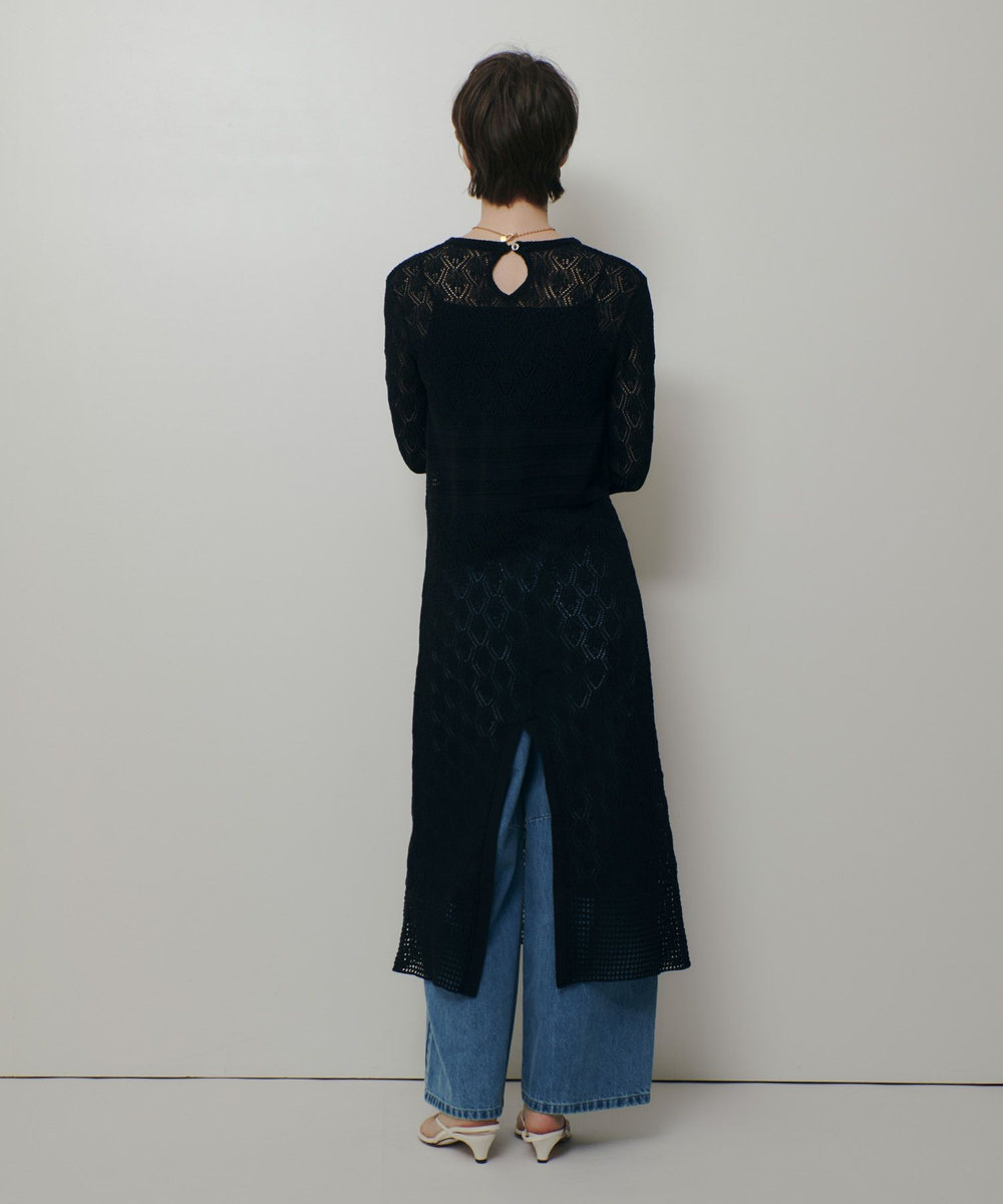 allureville レースニットワンピース ブラック (95)
