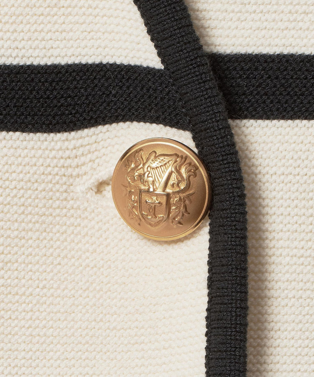 allureville ガーターノーカラーニットジャケット ブラック系 (98)