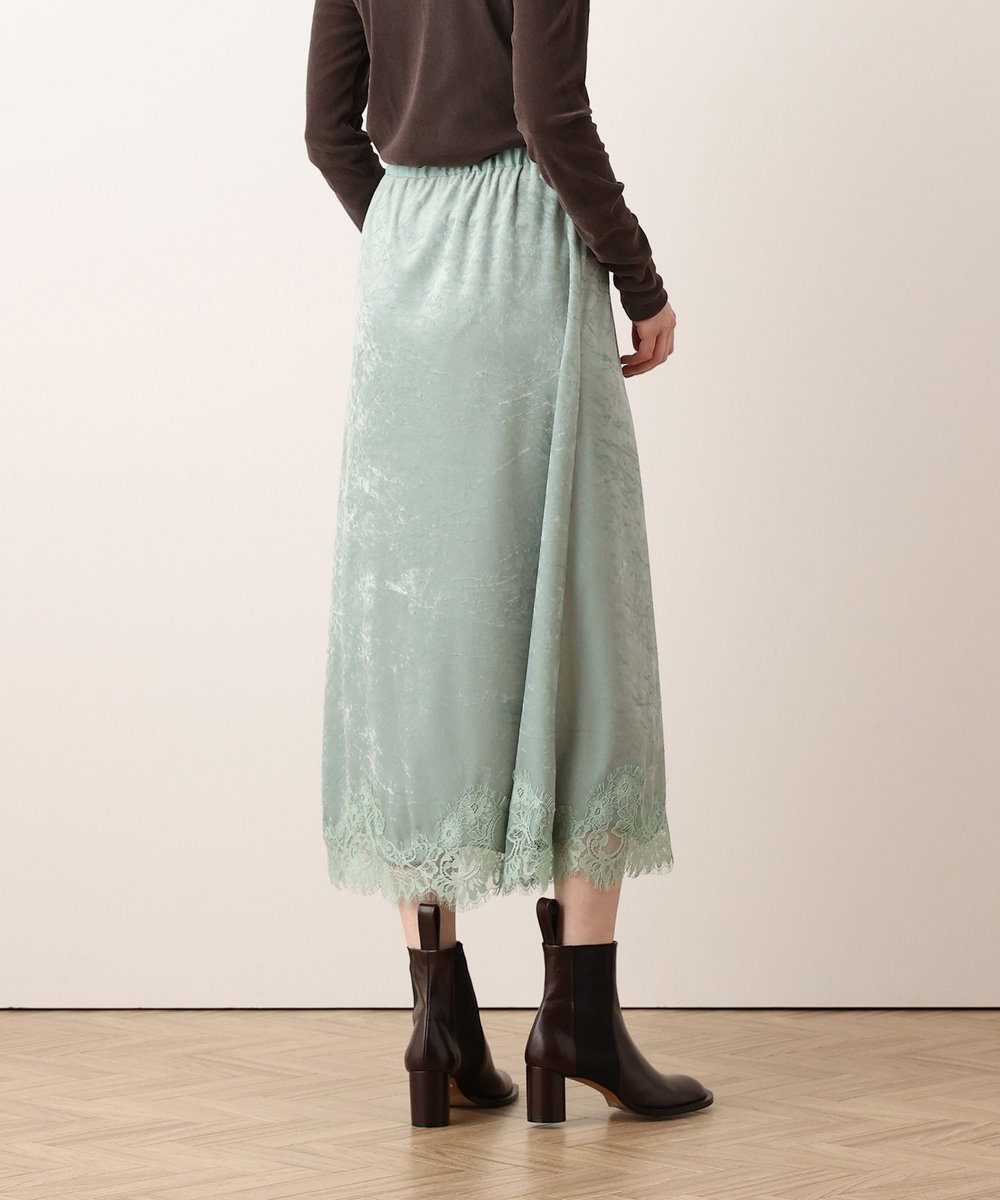 allureville ベロアレースコンビスカート ミントグリーン (73)