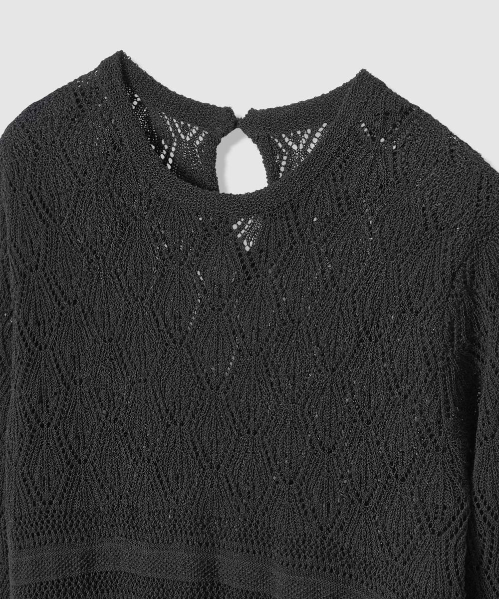allureville レースニットワンピース ブラック (95)