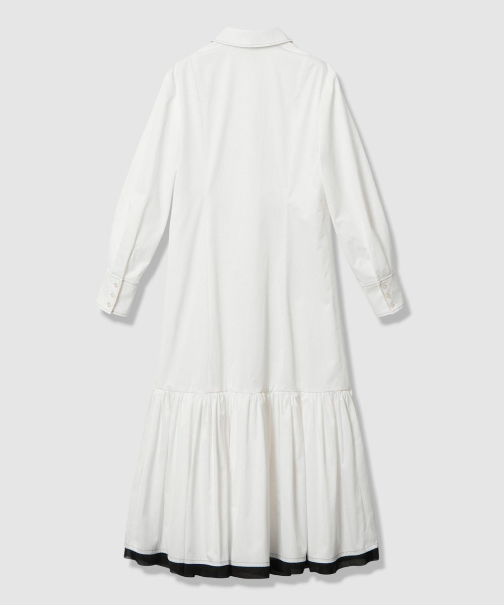 LOULOU WILLOUGHBY 【LOULOU WILLOUGHBY】メモリーツイルティアードシャツワンピース ホワイト系 (08)