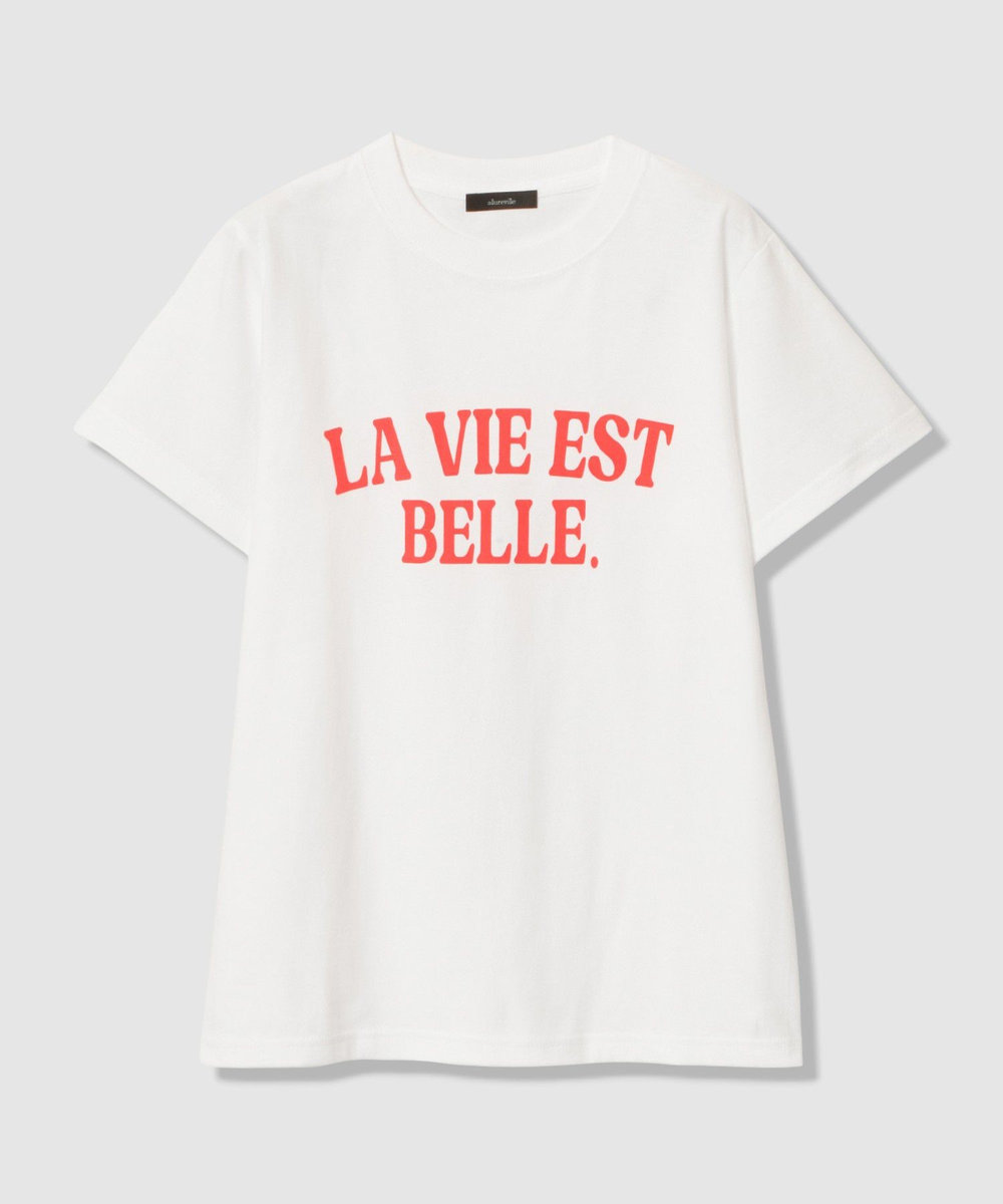 allureville WEB ルミネ別注 ロゴプリントＴシャツ オフホワイト (02)