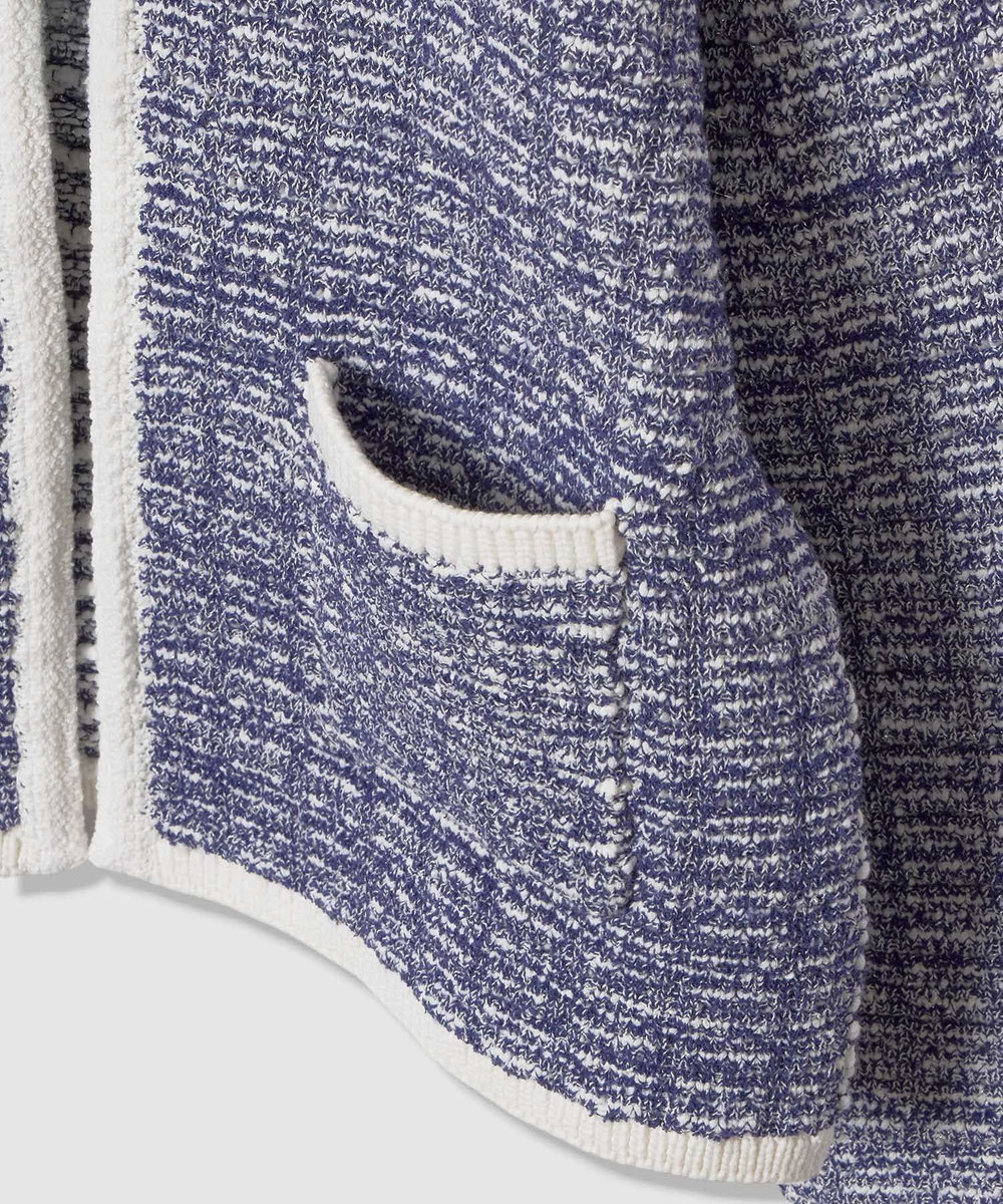 allureville リバーシブルツィードカーディガン ブルー系 (68)