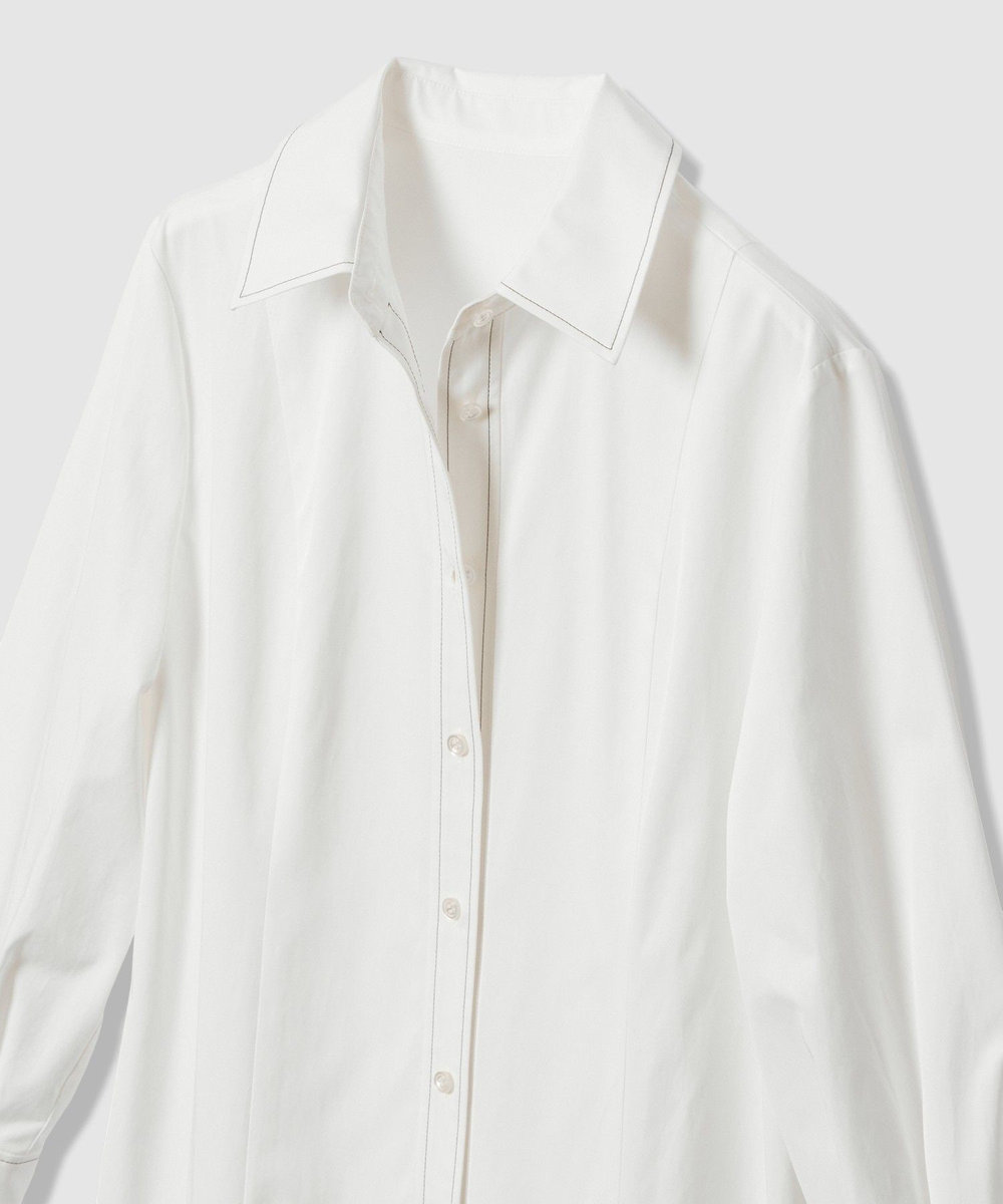 LOULOU WILLOUGHBY 【LOULOU WILLOUGHBY】メモリーツイルティアードシャツワンピース ホワイト系 (08)