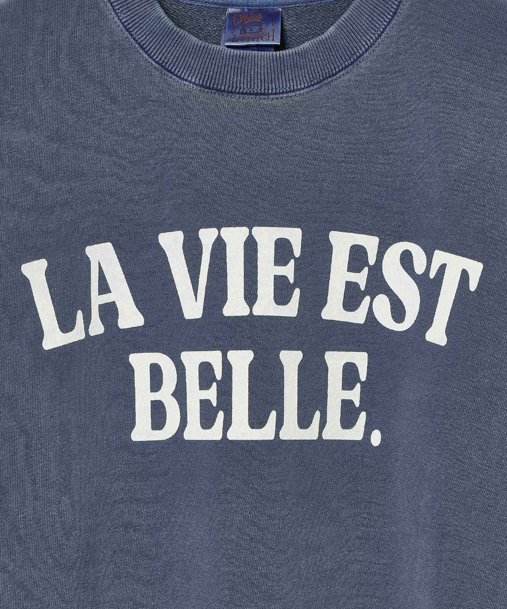 allureville ピグメントダイロゴスウェット ネイビー (65)