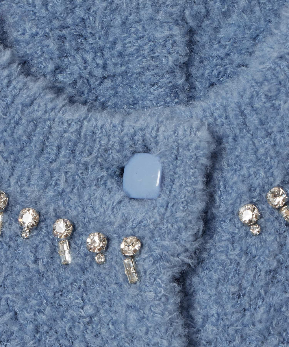 LOULOU WILLOUGHBY 【LOULOU WILLOUGHBY】フラワーズエンブロイダリーカーディガン ブルー (61)