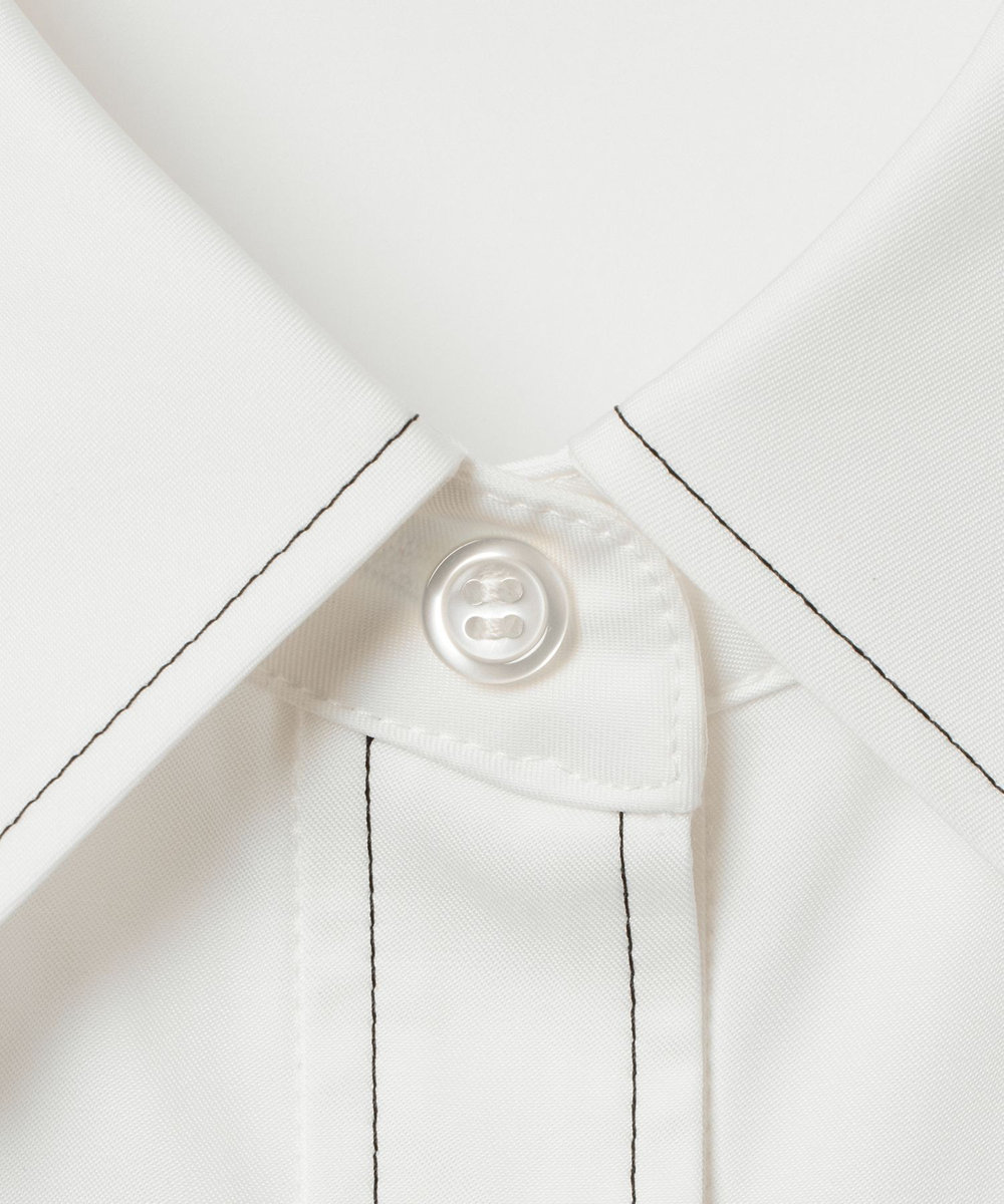 LOULOU WILLOUGHBY 【LOULOU WILLOUGHBY】メモリーツイルティアードシャツワンピース ホワイト系 (08)