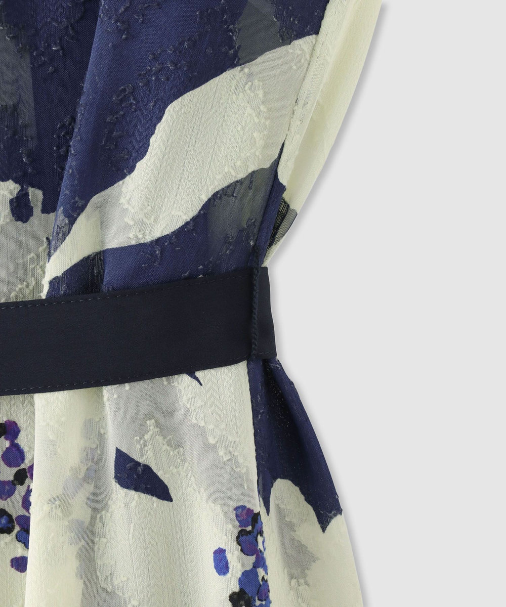 allureville ◇BIG FLOWER シアードレス ネイビー (65)