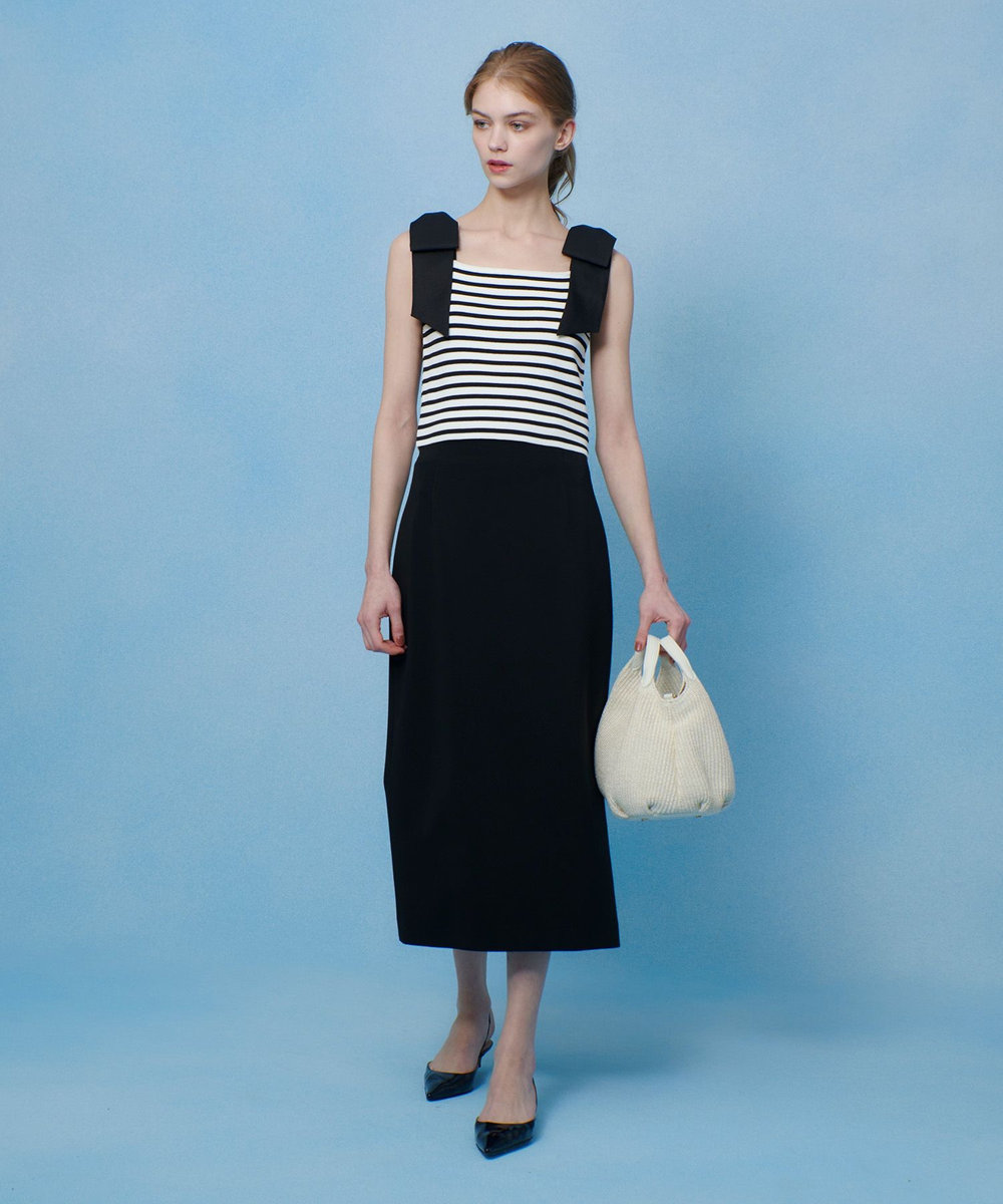 LOULOU WILLOUGHBY 【LOULOU WILLOUGHBY】カメリアポンチタイトスカート ブラック (95)