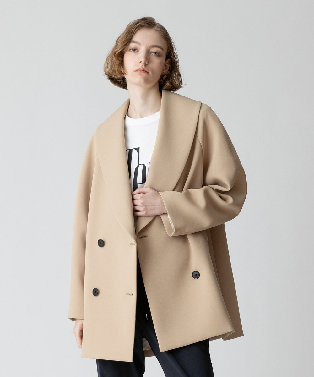 RUDEGALLERY ルードギャラリー　ショールカラーピーコート　チェック m75301080406_1.jpg?1735569451