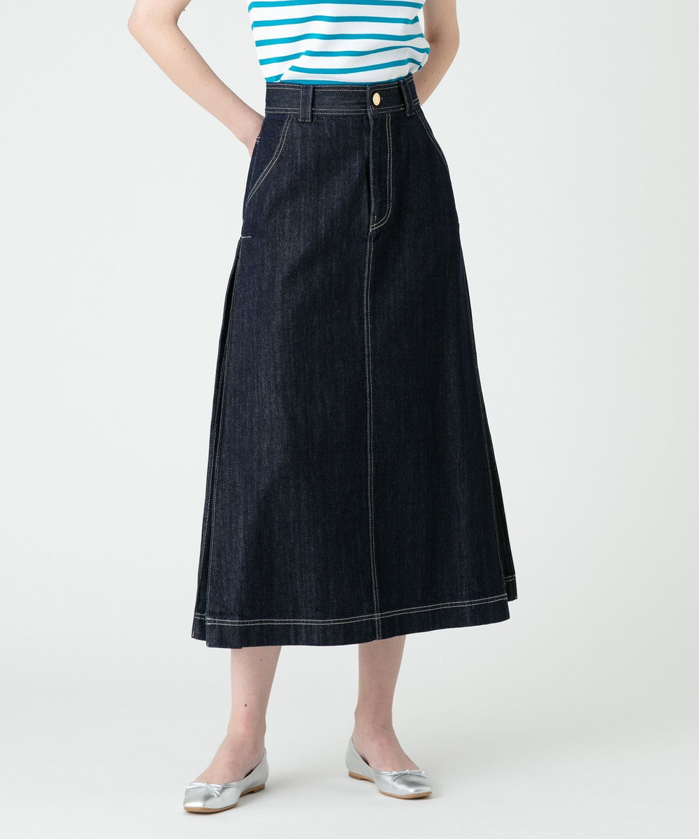 LOULOU WILLOUGHBY】サイドタックロングデニムスカート|allureville