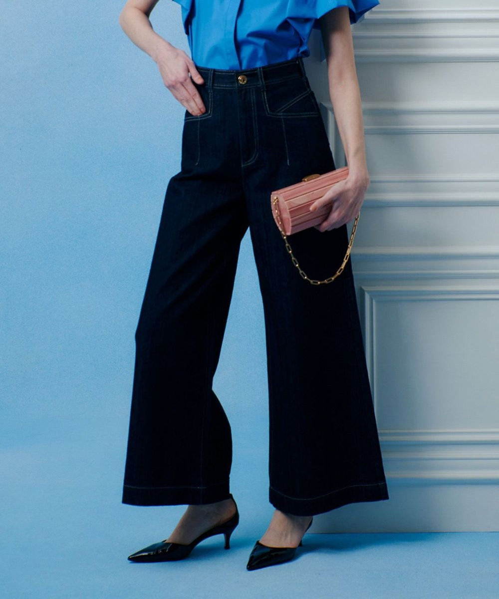 LOULOU WILLOUGHBY ◇デニムバギーパンツ インディゴ (66)