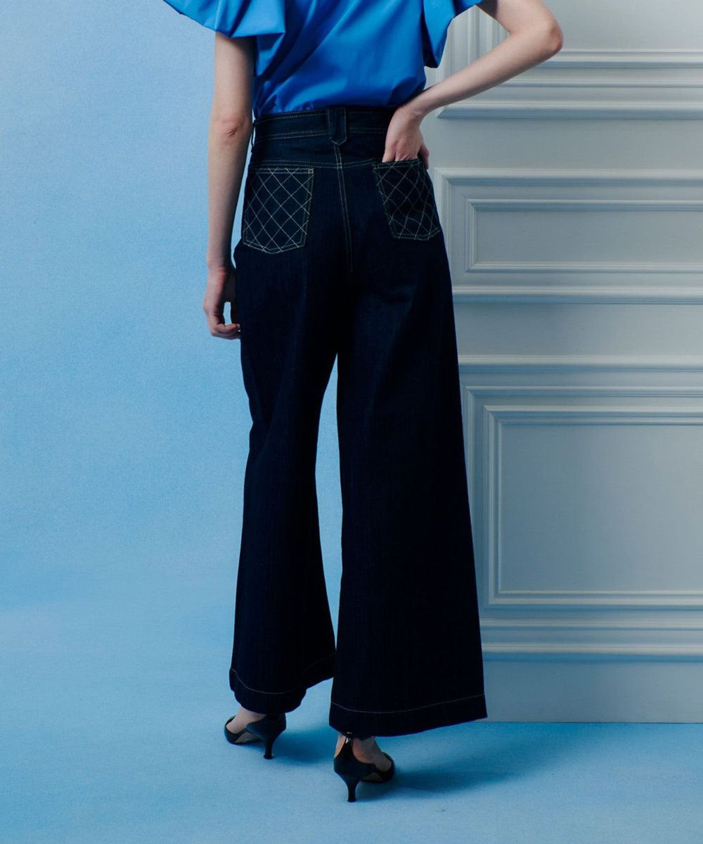 LOULOU WILLOUGHBY ◇デニムバギーパンツ インディゴ (66)