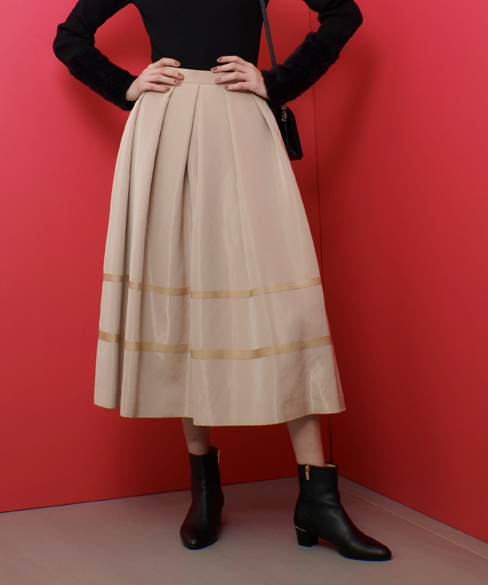 LOULOU WILLOUGHBY】リボントリミングタックスカート|allureville