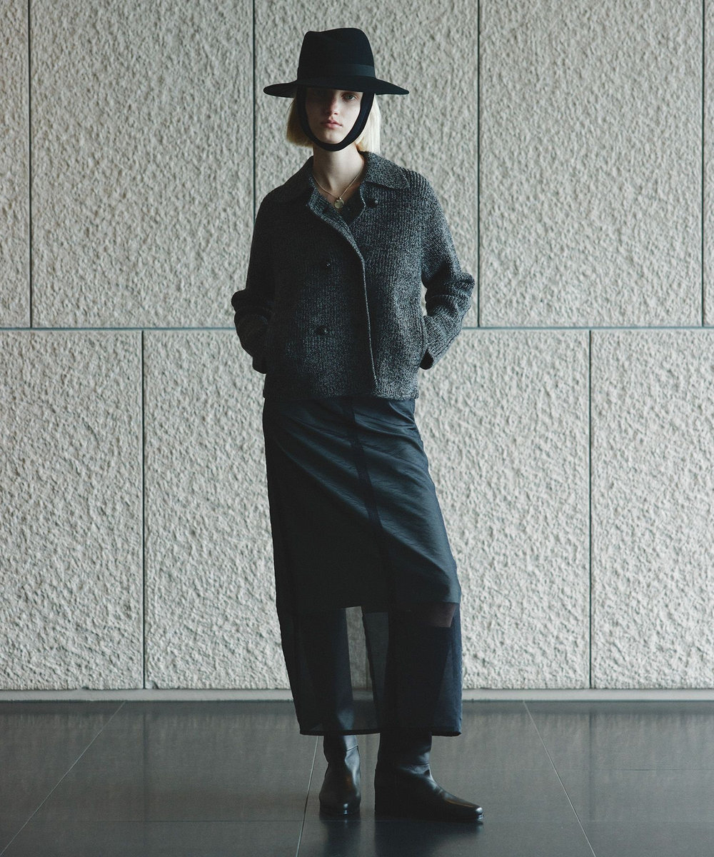 allureville シアーレイヤードタイトスカート ブラック (95)