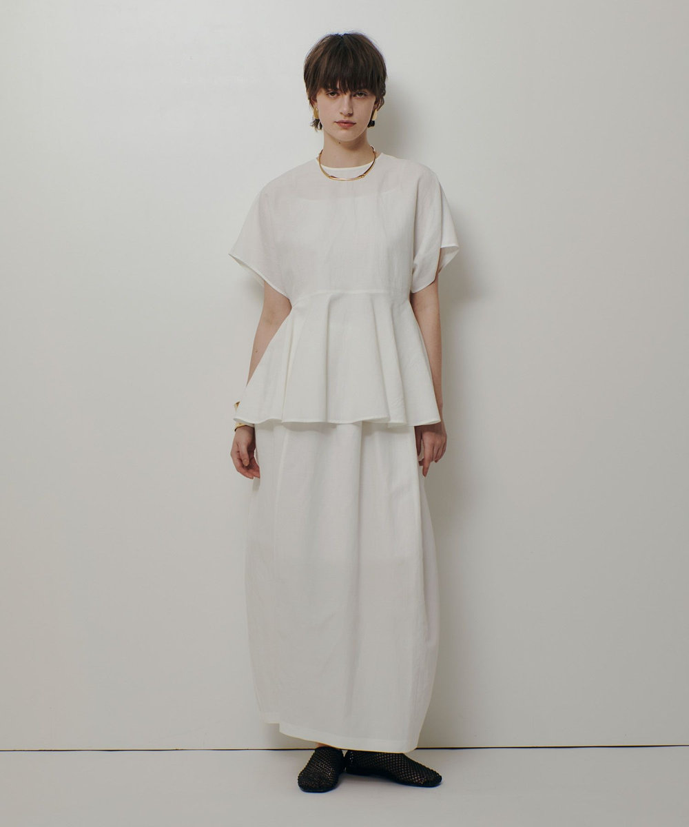 allureville リネンラミーペプラムブラウス オフホワイト (02)