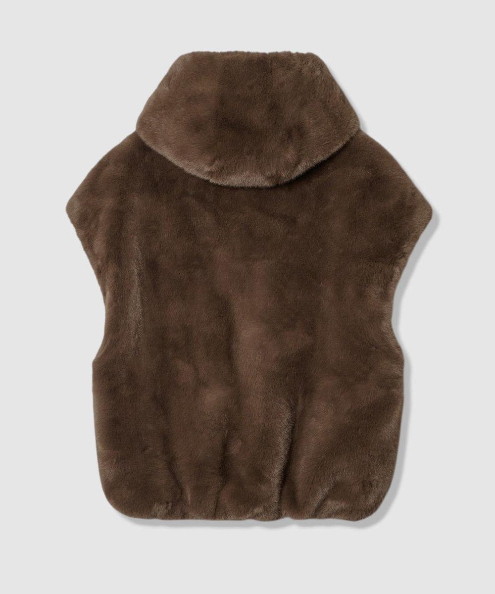 allureville フェイクミンクファーフーディーブルゾン モカ (85)