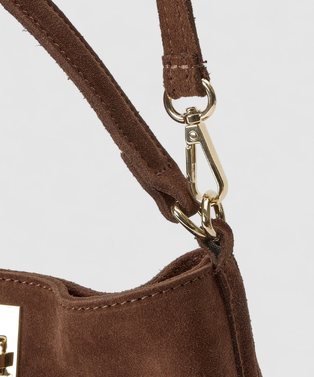 allureville フリンジミニハンドバッグ ブラウン (81)