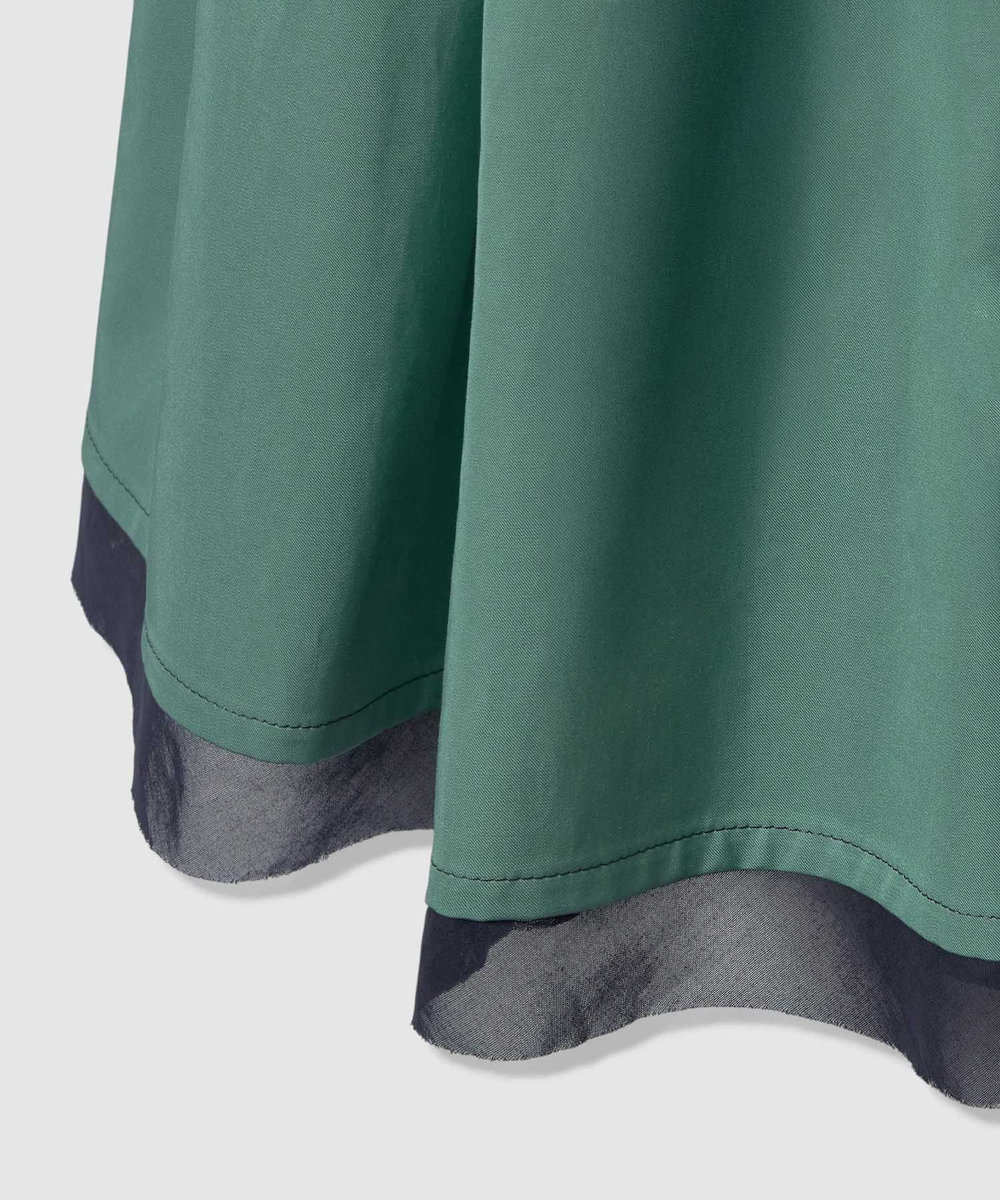 LOULOU WILLOUGHBY 【LOULOU WILLOUGHBY】メモリーツイルティアードシャツワンピース ミントグリーン (73)