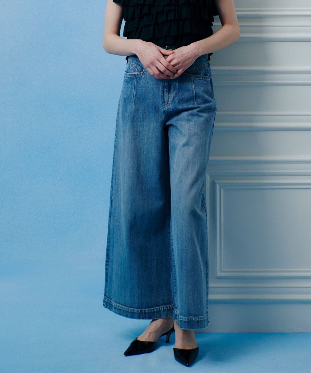 LOULOU WILLOUGHBY ◇デニムバギーパンツ ブルー (61)