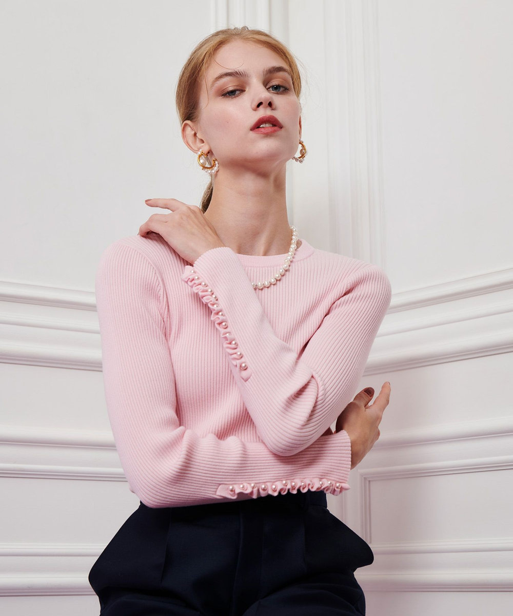 LOULOU WILLOUGHBY】フリルスリットプルオーバー|allureville OFFICIAL